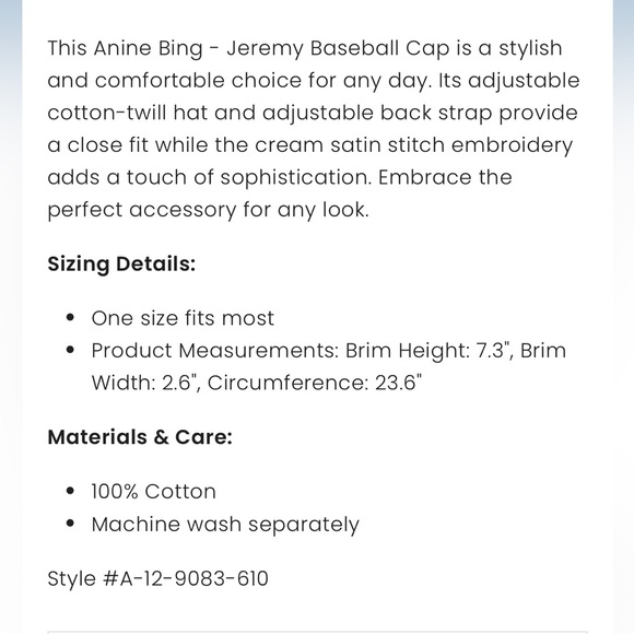 Anine Bing Jeremy Hat Los Angeles Dark Cherry $85 - Picture 5 of 5